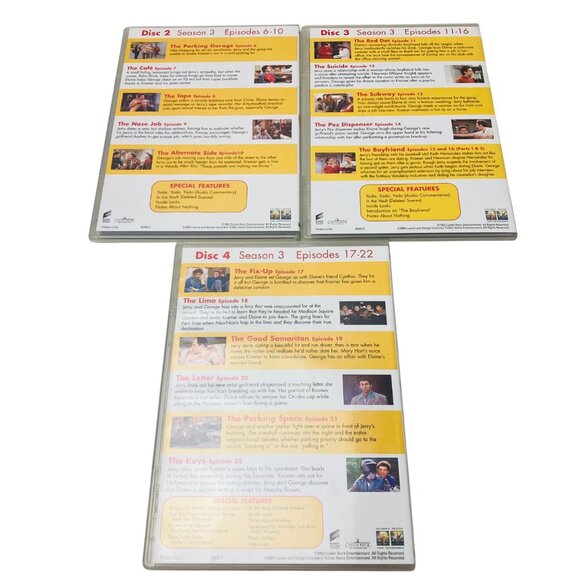 Seinfeld Seasons 1 & 2 Complete Season 3 (only 3 out of 4 Discs) DVD's Excellent - Picture 2 of 7
